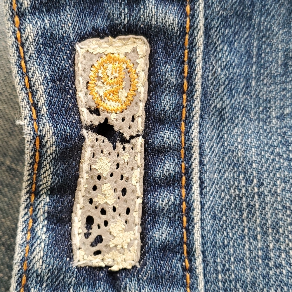 AG Adriano Goldschmied distressed blue cotton Jeans shorts size 27R - Picture 11 of 12